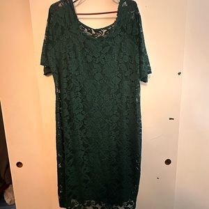 Green lace dress